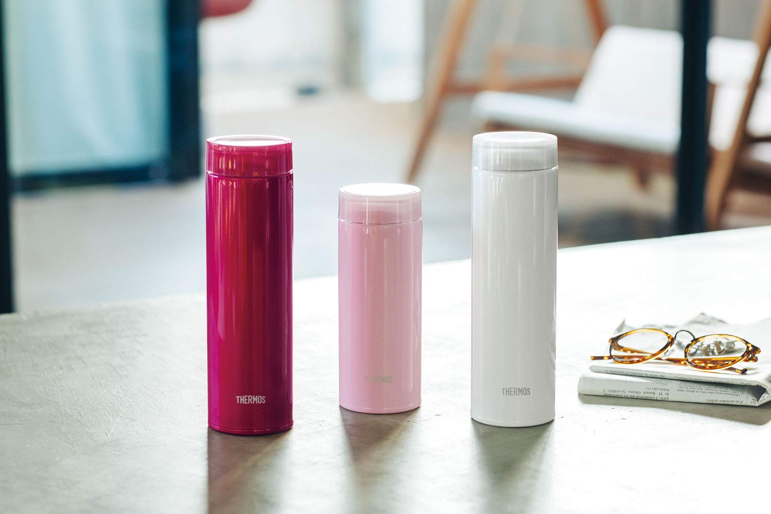 Thermos 480Ml Pure White Vacuum Insulated Portable Water Bottle Model Jod - 480 Pwh