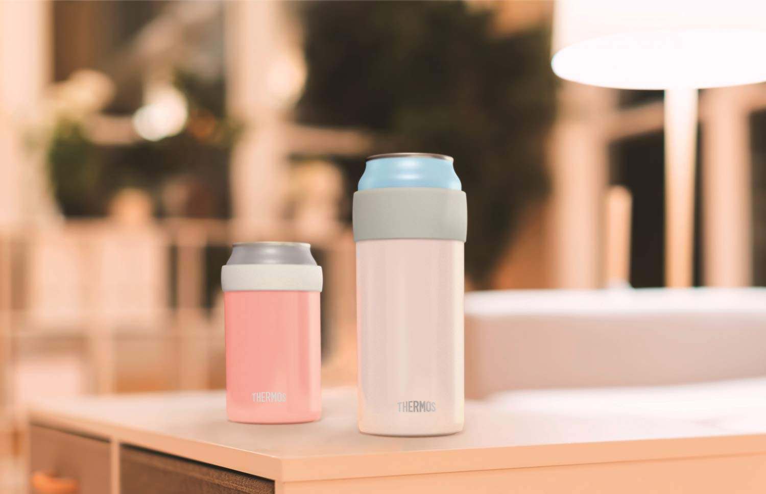 Thermos 500ml Cool Can Holder in Coral Pink - Thermos JCB - 500 CP