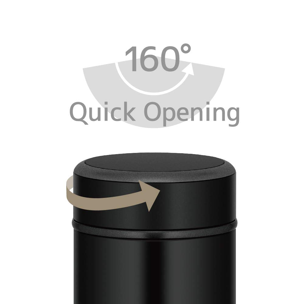 Thermos 500ml Matte Black Vacuum Insulated Water Bottle - Portable Jog - 500 Mtbk