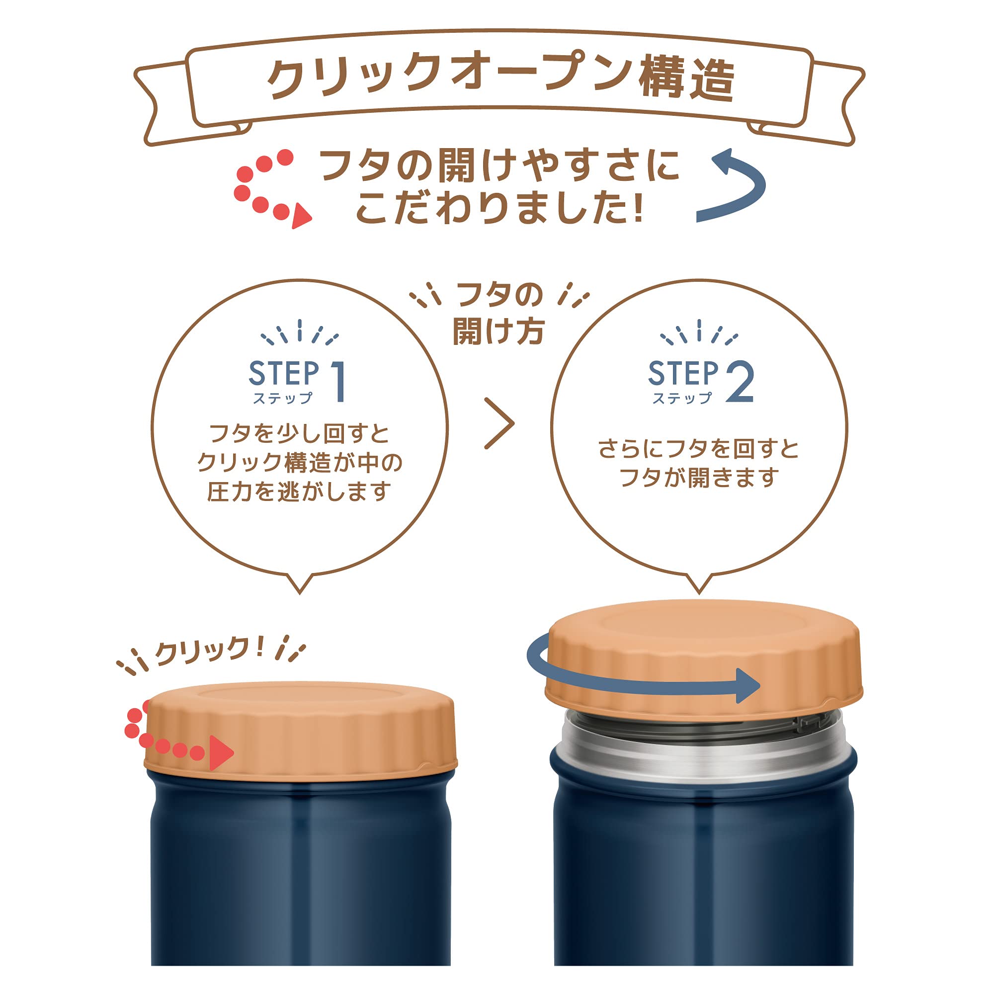 Thermos 500ml Navy Vacuum Insulated Soup Jar Jbt - 501