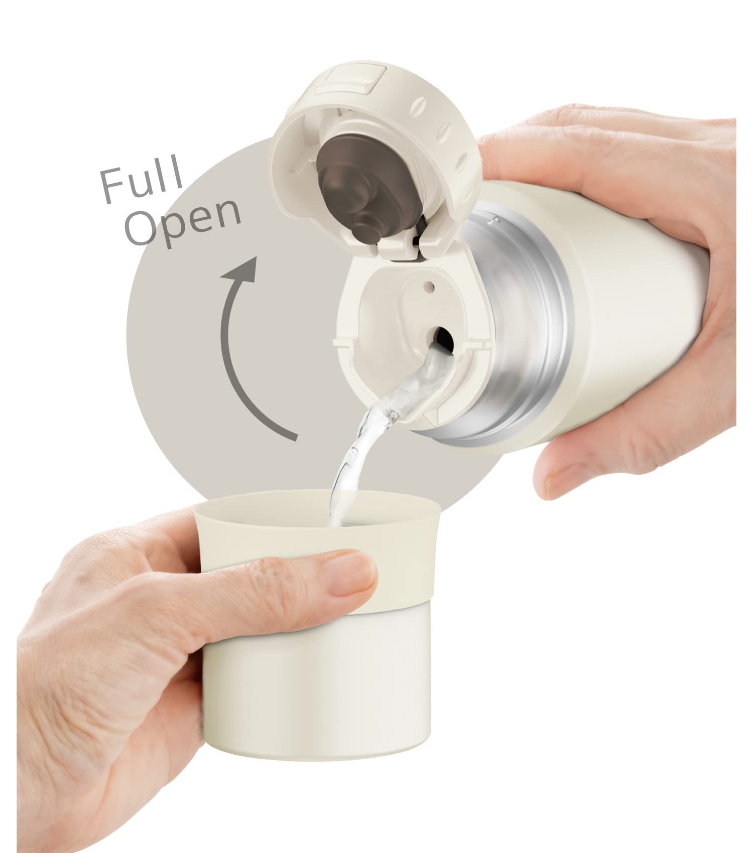 Thermos 500ml Stainless Steel Water Bottle Matte White Cup Type - Ffm - 502 Mtwh