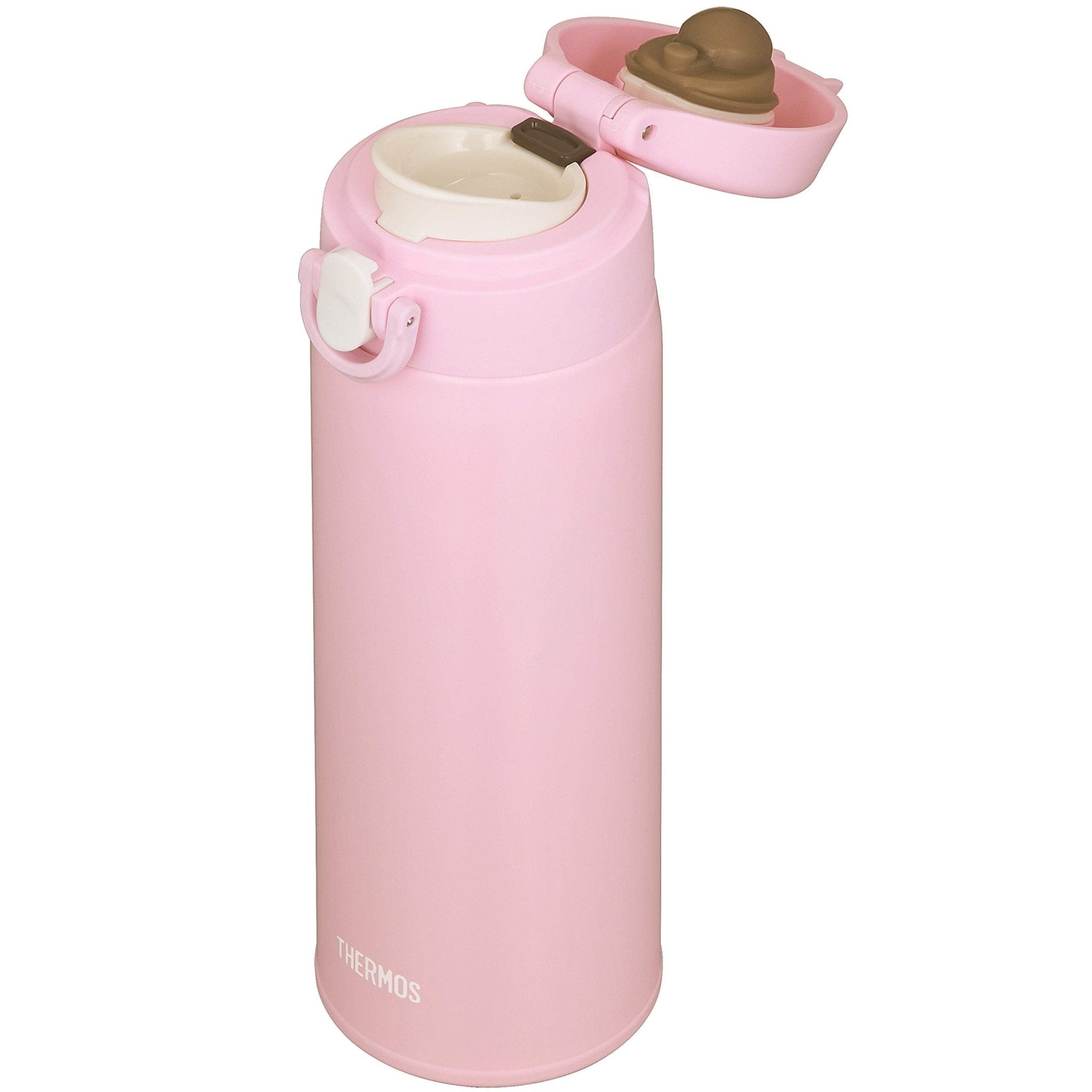 Thermos 500ml Vacuum Insulated Water Bottle Dusty Pink Stainless Steel Ultra - Lightweight with Removable Spout Jof - 500 DTP