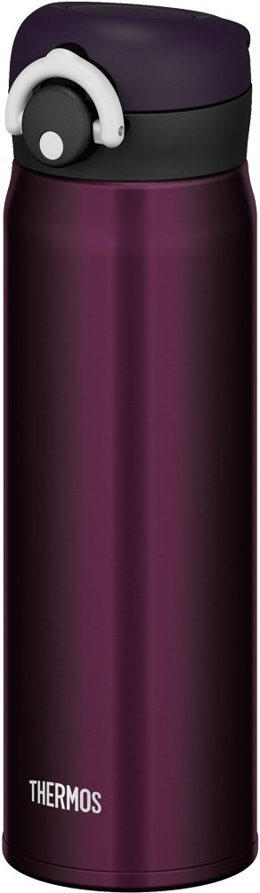 Thermos 500Ml Vacuum Insulated Water Bottle [One Touch Open] Midnight Black Jnr - 500M - Bk - Made In Japan