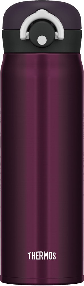 Thermos 500Ml Vacuum Insulated Water Bottle [One Touch Open] Midnight Black Jnr - 500M - Bk - Made In Japan