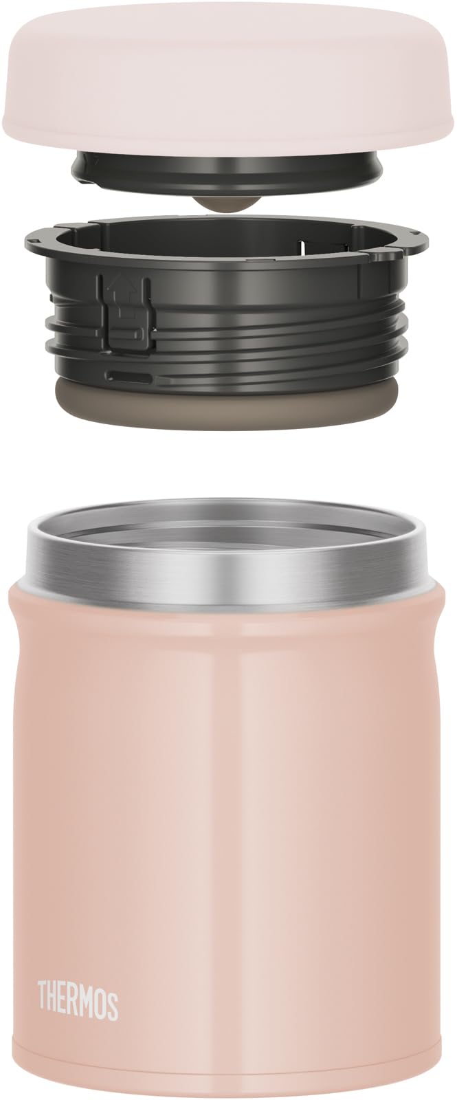 Thermos Beige Pink Vacuum Insulated Soup Jar 400ml Dishwasher - Safe Warm/Cold Jeb - 400 Bep