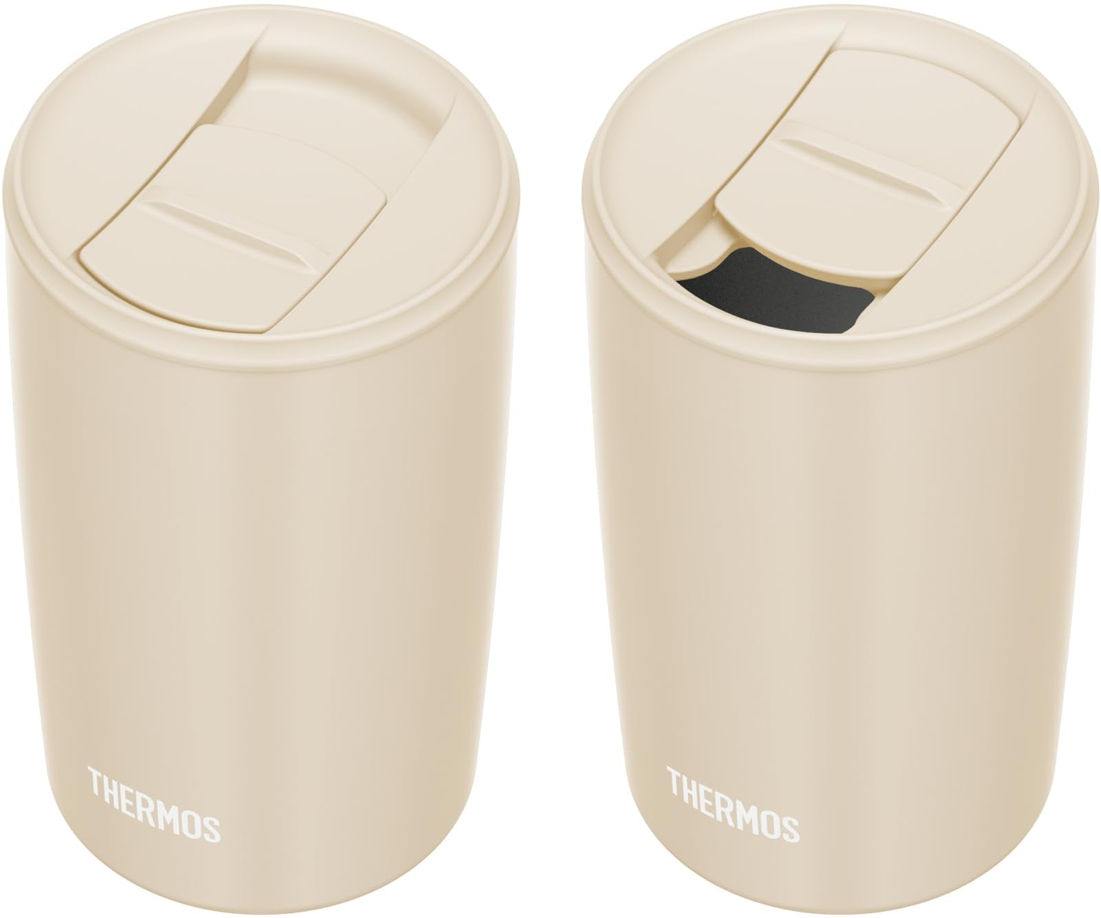 Thermos Beige Vacuum Insulated 400ml Tumbler with Lid Dishwasher Safe - JDP - 401 BE