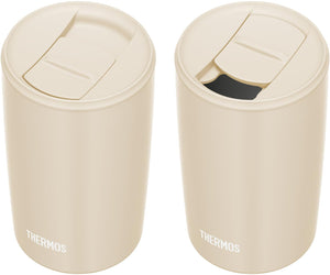 Thermos Beige Vacuum Insulated 400ml Tumbler with Lid Dishwasher Safe - JDP - 401 BE