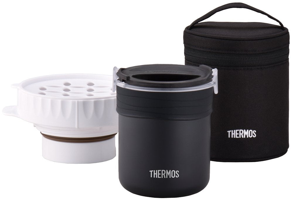 Thermos Bento Box 0.7L Black Jbs - 360 Bk For Cooking Rice From Japan