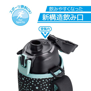 Thermos Black Star 1.5L Vacuum Insulated Sports Bottle for Cold Storage Fht - 1501F Bkst