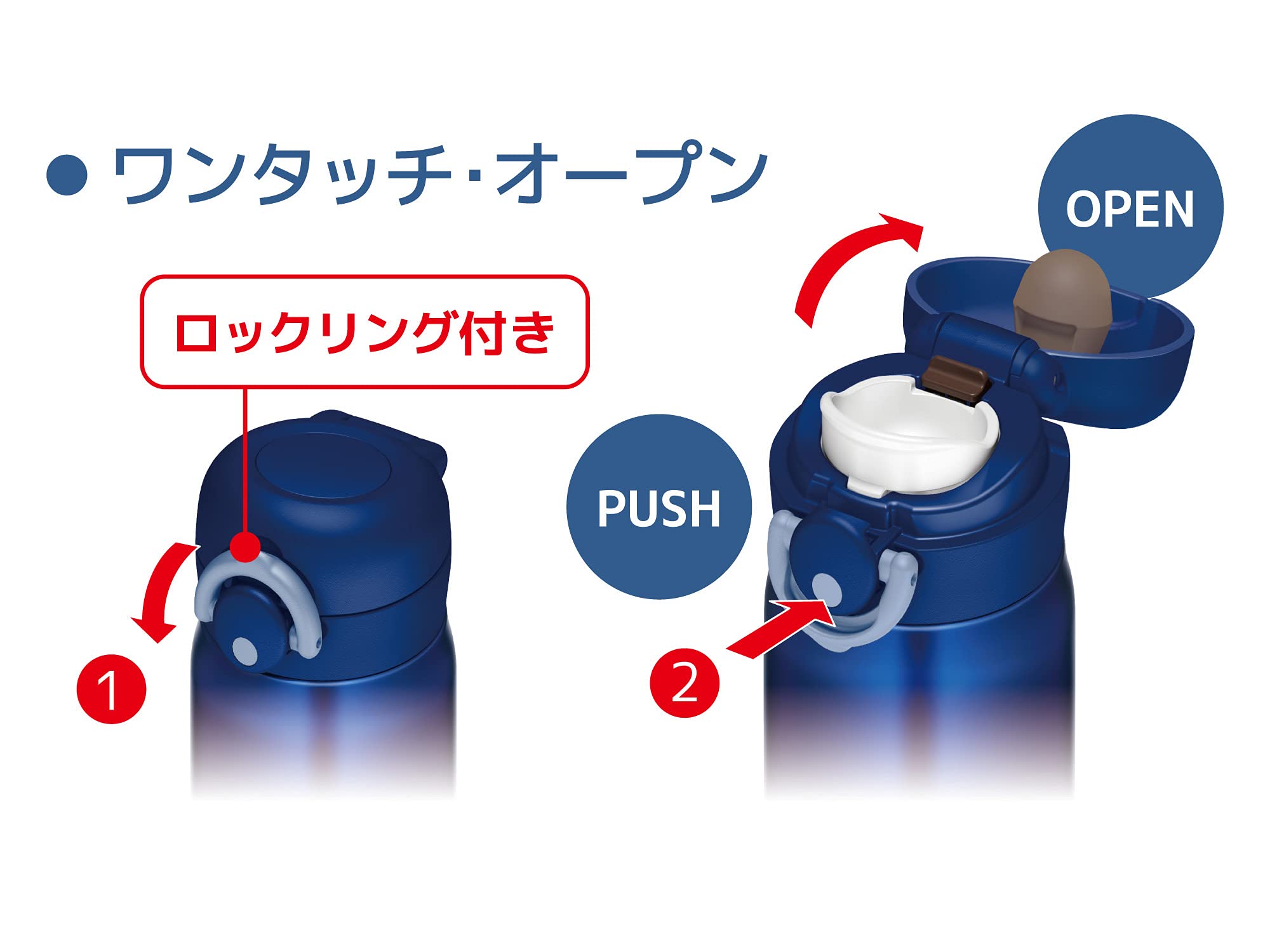 Thermos Brand 600ml Navy Vacuum Insulated Portable Mug Jnr - 602 NVY