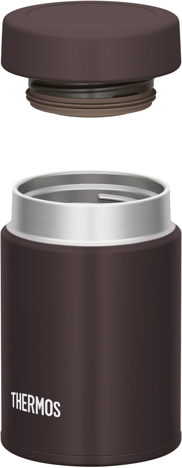 Thermos Compact 200ml Vacuum Insulated Soup Jar Dark Brown Easy to Clean Gentle Mouth Design JBZ - 201 DBW