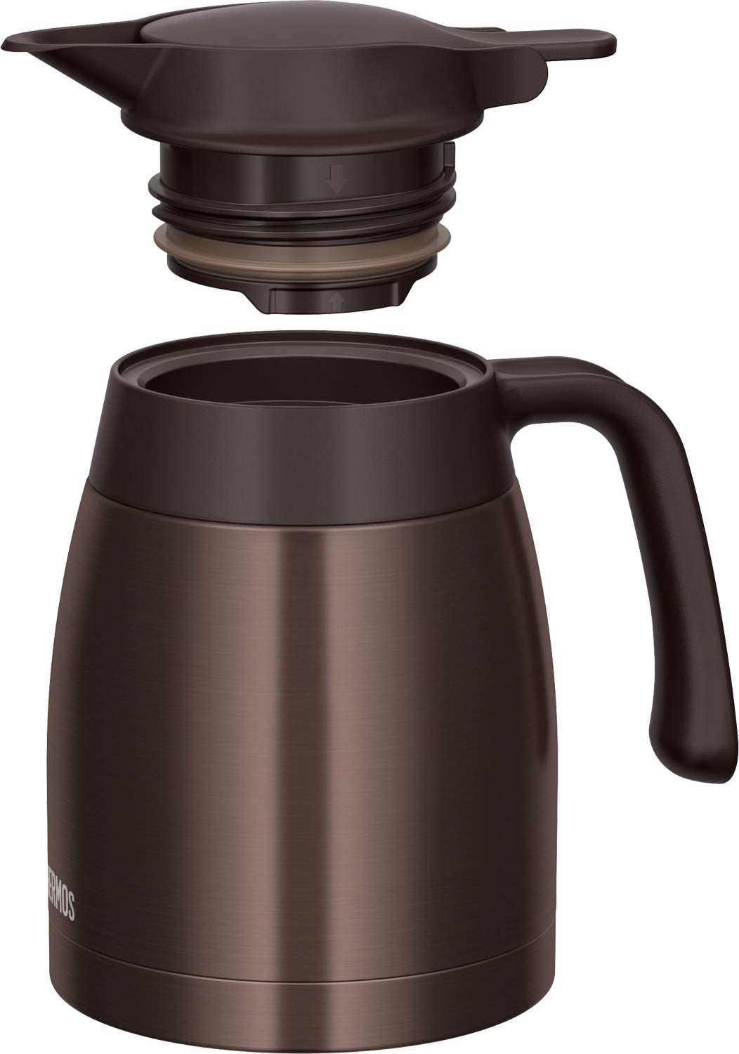 Thermos Dark Brown 1L Stainless Steel Pot Model Ttb - 1000 Dbw