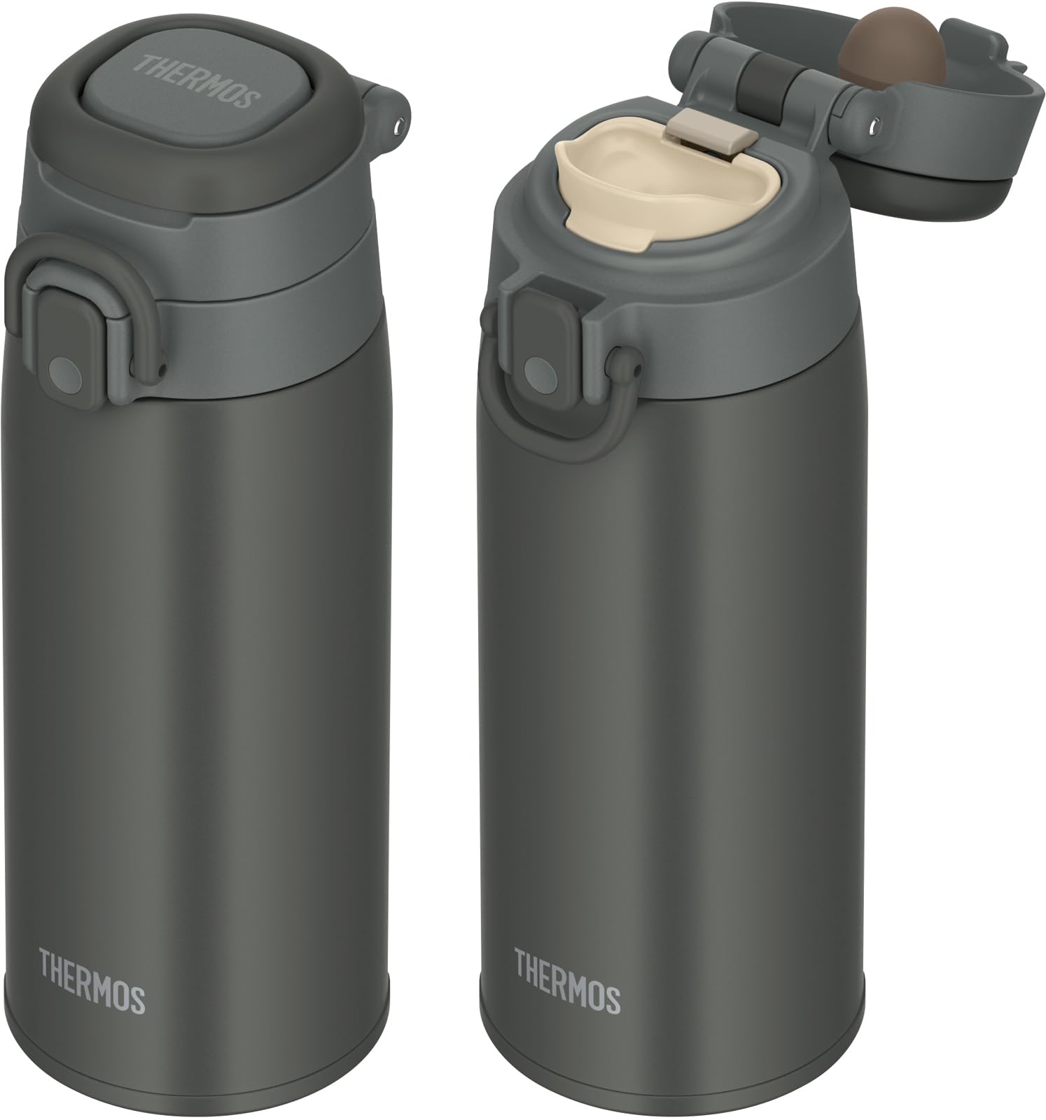 Thermos Dark Gray 550ml Vacuum Insulated Portable Mug with Carry Loop JOS - 550 DGY