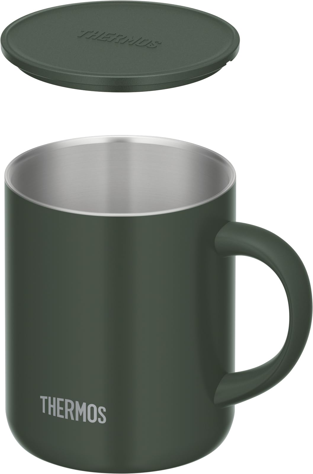 Thermos Dark Green Vacuum Insulated Mug 350ml with Lid JDG - 352C - Exclusive