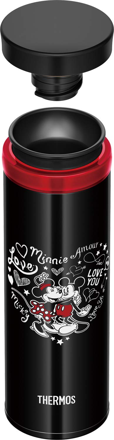 Thermos Disney Mobile Mug 350ml Vacuum Insulated Black & Red Screw Type JNO - 352DS BKR