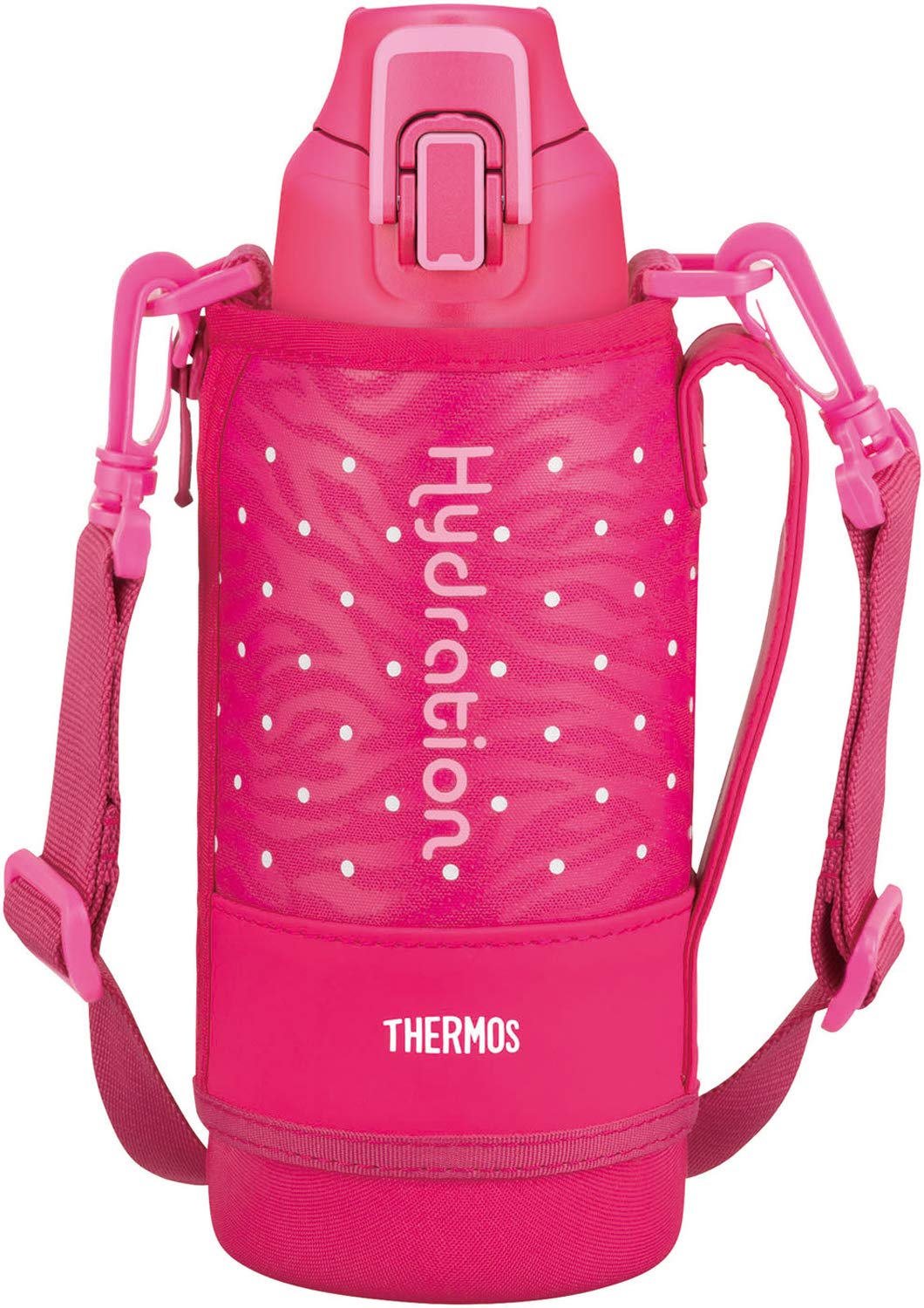 Thermos Dot Pink 0.8L Vacuum Insulated Sports Water Bottle Fht - 800F Dp