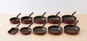 Thermos Durable Series 13cm Red Egg Frying Pan IH Compatible KFH - 013E R