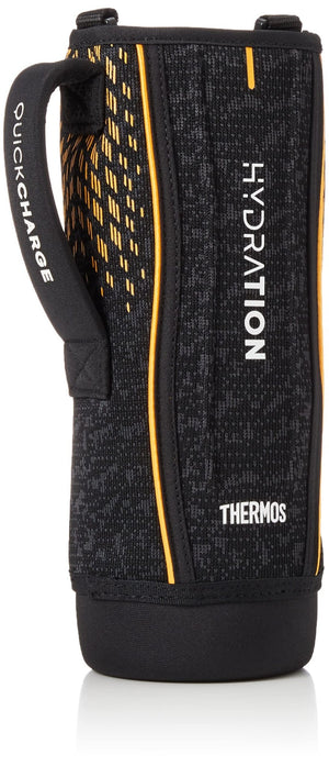 Thermos FHT - 1501F Sports Bottle with Handy Pouch in Black Orange