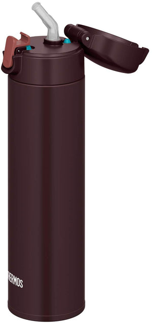 Thermos FJM - 450 BW Vacuum Insulated 450ml Brown Cold Storage Straw Bottle