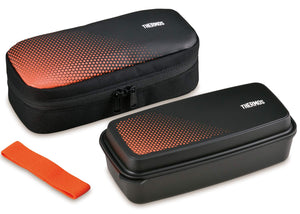 Thermos Fresh 600ml Lunch Box in Black Orange - Djo - 600 Bkor