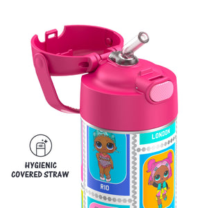 Thermos Funtainer 12Oz Kids Lol Surprise Stainless Steel Insulated Straw Bottle