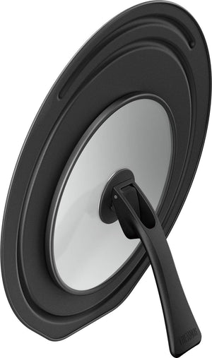 Thermos Japan Folding Stand Frying Pan Lid 26/28Cm Black Kld - 001 Bk