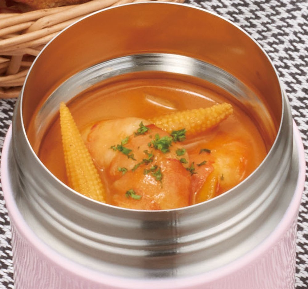 Thermos Japan Vacuum Insulated Soup Jar 300Ml Sweet Pink Jbj - 303G