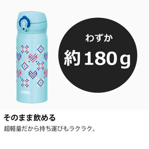 Thermos Japan Vacuum Insulated Water Bottle 400Ml Blue Stitch Jnl - 403 Bst