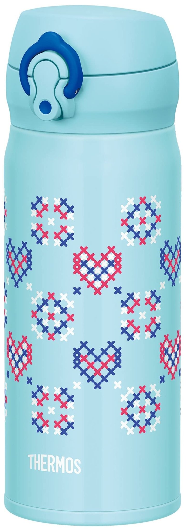 Thermos Japan Vacuum Insulated Water Bottle 400Ml Blue Stitch Jnl - 403 Bst