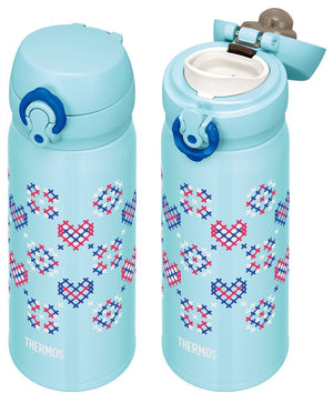 Thermos Japan Vacuum Insulated Water Bottle 400Ml Blue Stitch Jnl - 403 Bst