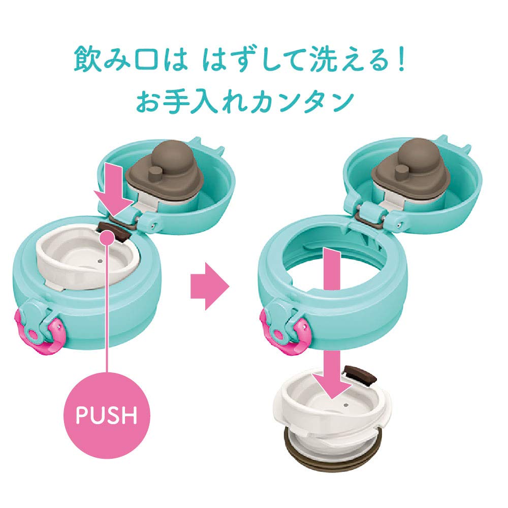 Thermos Japan Vacuum Insulated Water Bottle 400Ml Miffy Mint Green Jnl - 403B Mg