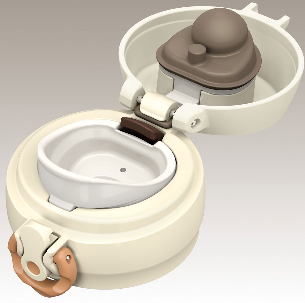 Thermos Japan Vacuum Insulated Water Bottle Mobile Mug [One Touch Open] 350Ml Pearl White Jnl - 352 Prw