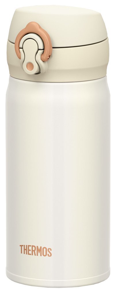 Thermos Japan Vacuum Insulated Water Bottle Mobile Mug [One Touch Open] 350Ml Pearl White Jnl - 352 Prw