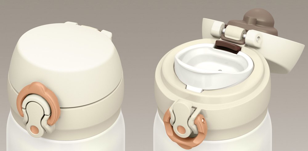 Thermos Japan Vacuum Insulated Water Bottle Mobile Mug [One Touch Open] 350Ml Pearl White Jnl - 352 Prw