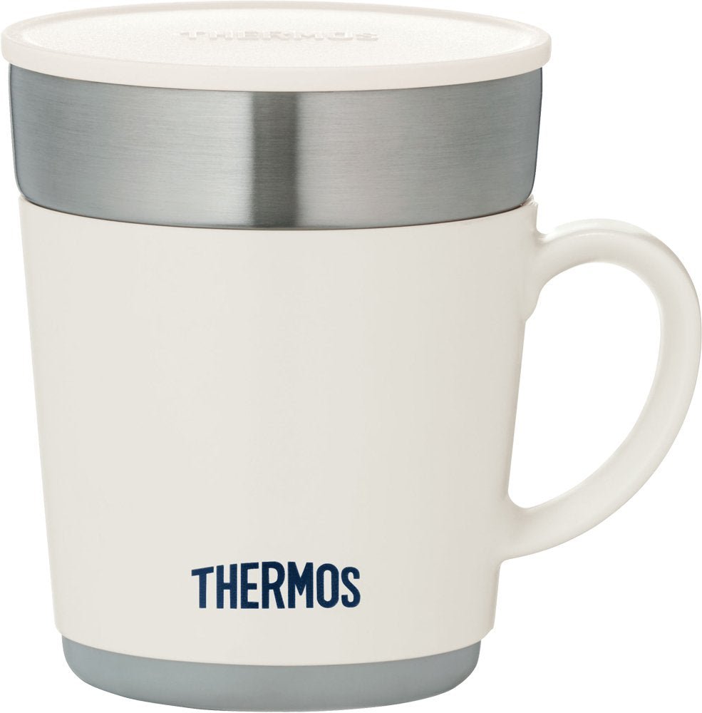 Thermos JDC - 241 WH White Insulated Mug 240ml Capacity - Perfect for Hot & Cold Drinks