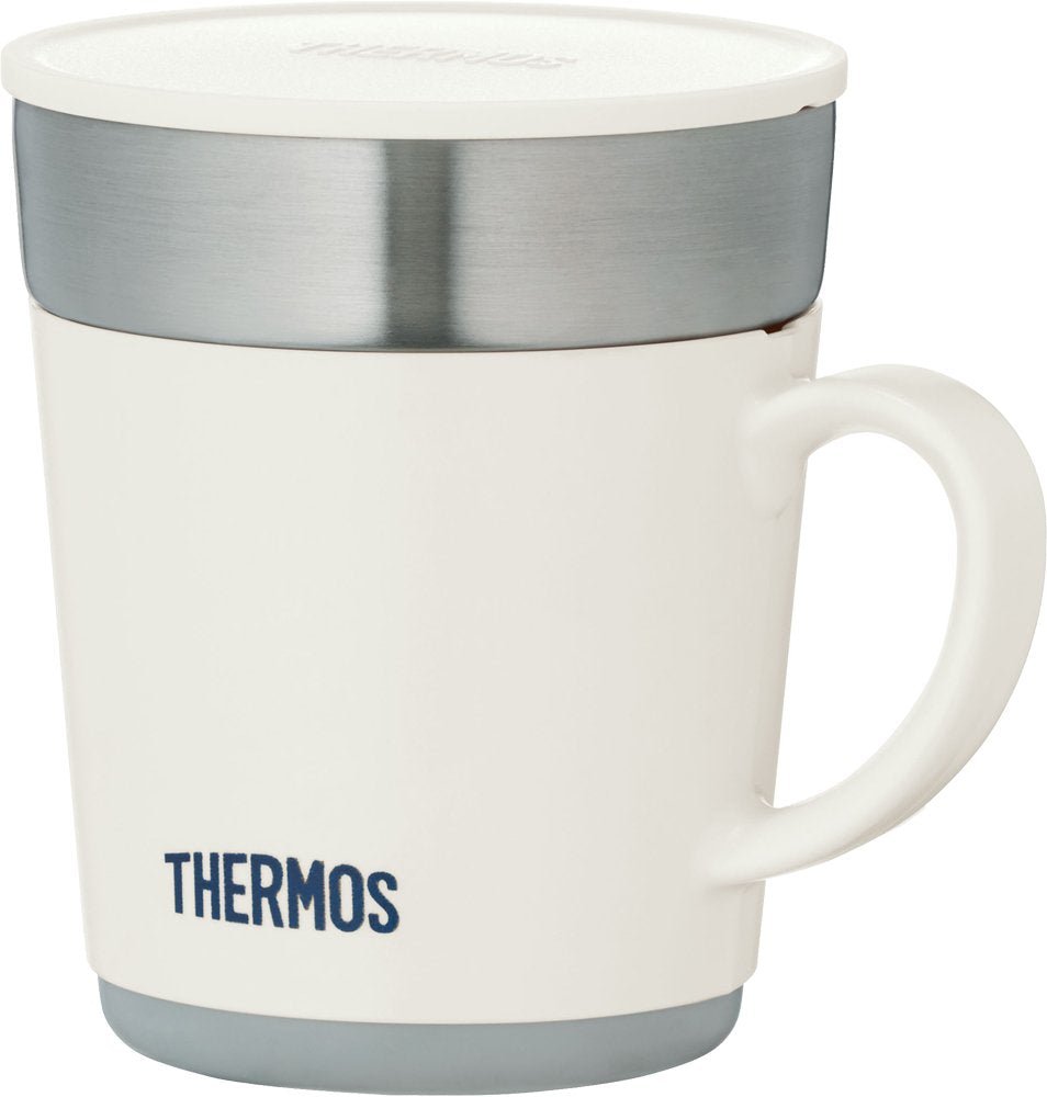 Thermos JDC - 241 WH White Insulated Mug 240ml Capacity - Perfect for Hot & Cold Drinks