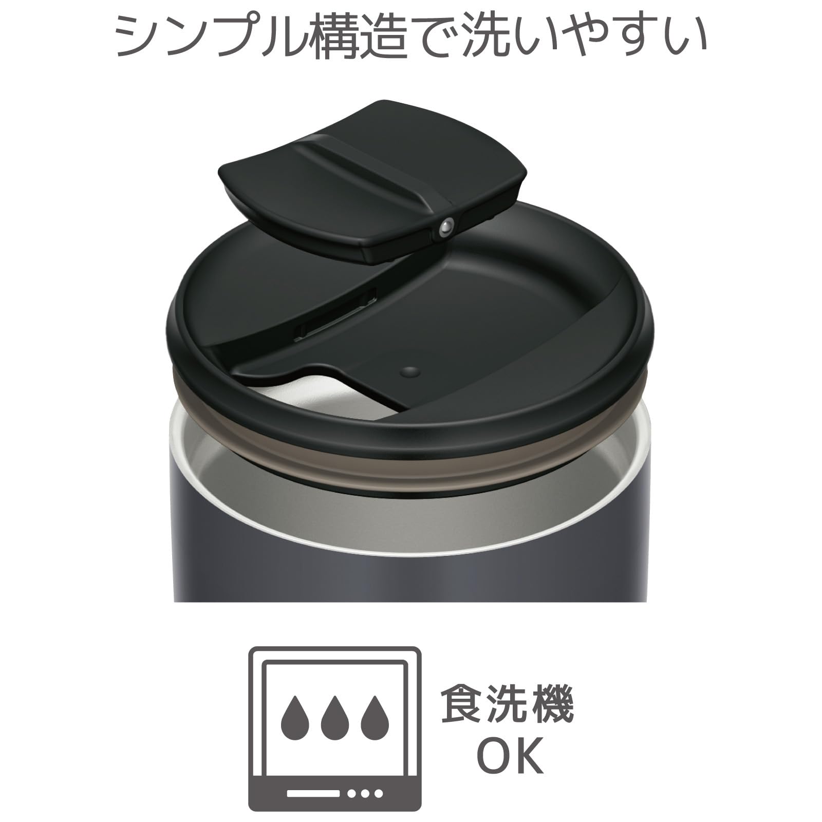 Thermos JDP - 501 DGY 500ml Vacuum Insulated Tumbler Dark Gray with Lid