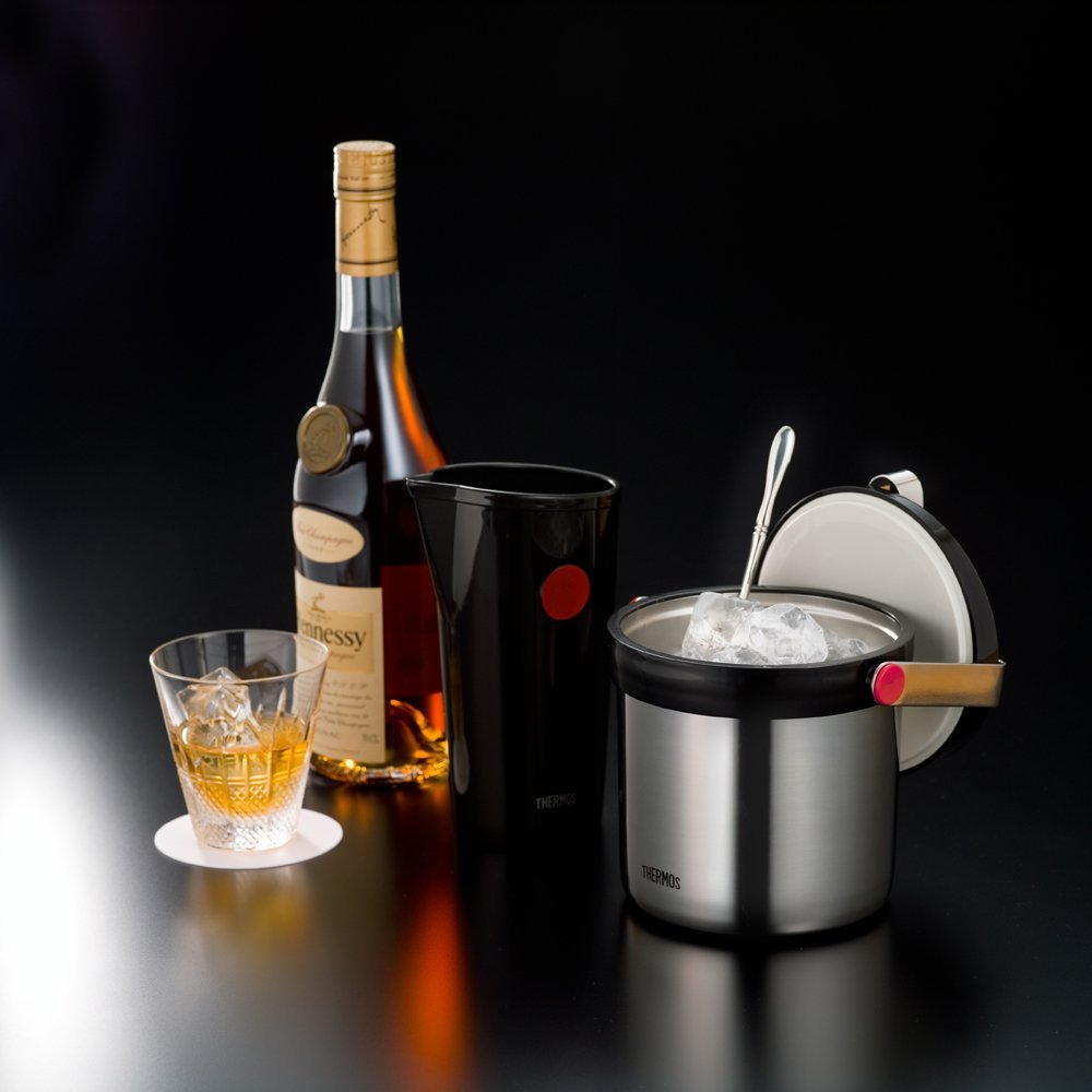 Thermos Jin - 1300 SBK Stainless Steel Vacuum Insulated Black Ice Bucket