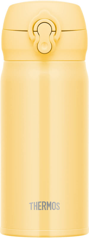 Thermos JNL - 356 Cry 350Ml Stainless Steel Water Bottle - Vacuum Insulated Easy - Clean Cream Yellow