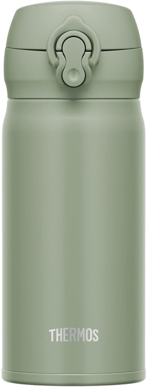 Thermos JNL - 356 SMKKI Stainless Steel Water Bottle Insulated 350ml Mug Lightweight One - Touch Open Smoke Khaki