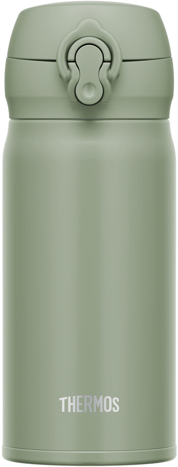 Thermos JNL - 356 SMKKI Stainless Steel Water Bottle Insulated 350ml Mug Lightweight One - Touch Open Smoke Khaki