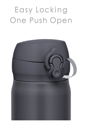 Thermos JNL - 606 SMB Stainless Steel Water Bottle 600ml Vacuum Insulated Easy - to - Clean Lightweight Smoke Black