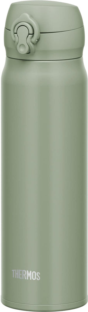 Thermos JNL - 606 SMKKI Stainless Steel Water Bottle 600ml Vacuum Insulated Easy - Clean Portable & Lightweight - Smoke Khaki