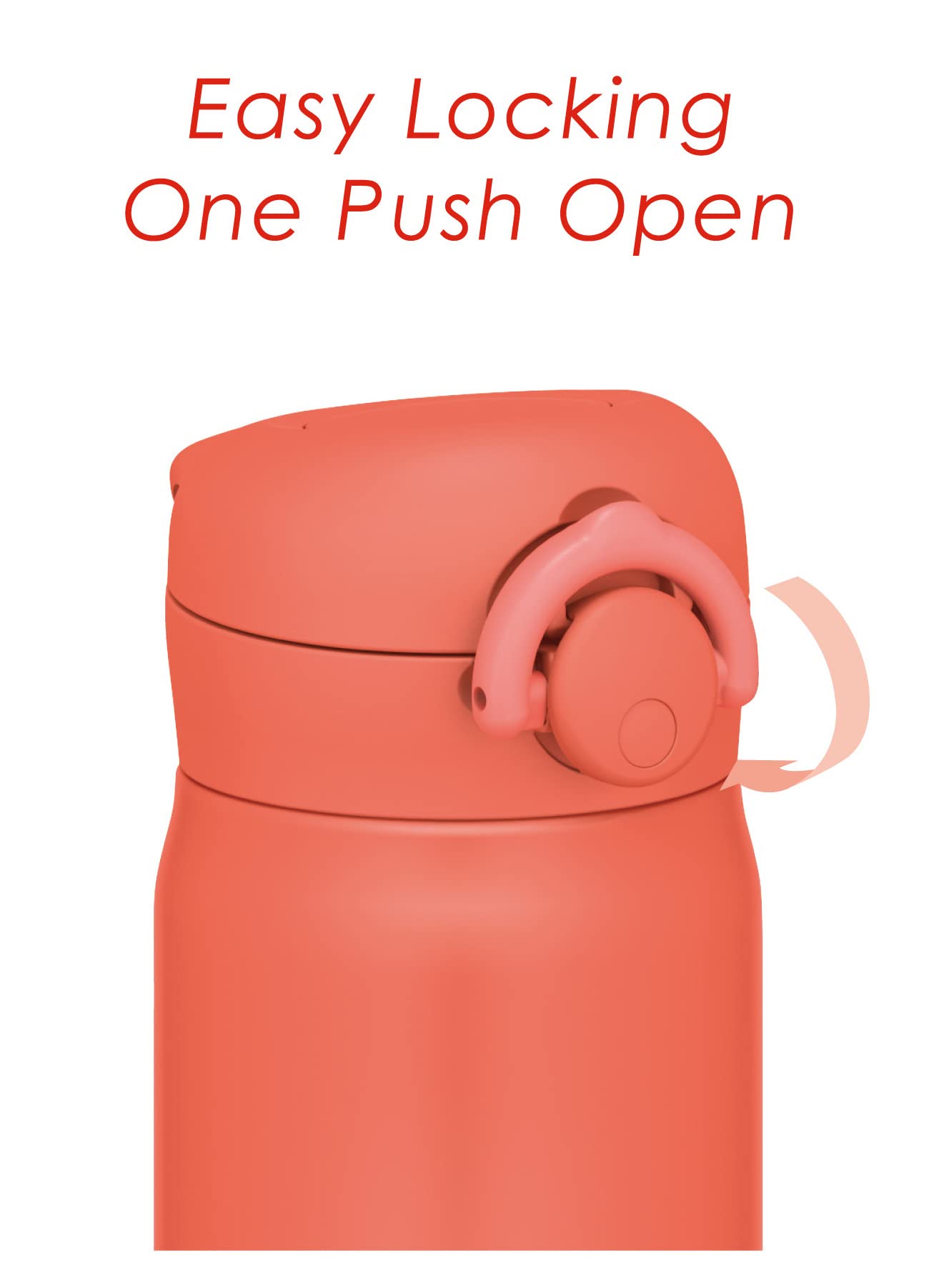 Thermos Jnr - 353 350Ml Mobile Mug Vacuum Insulated Water Bottle Coral Orange