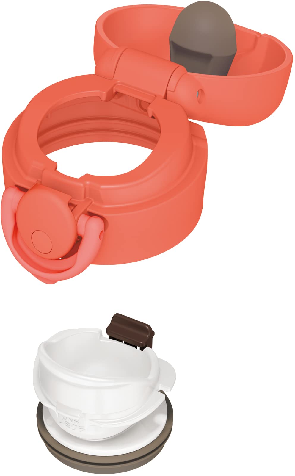 Thermos Jnr - 353 350Ml Mobile Mug Vacuum Insulated Water Bottle Coral Orange