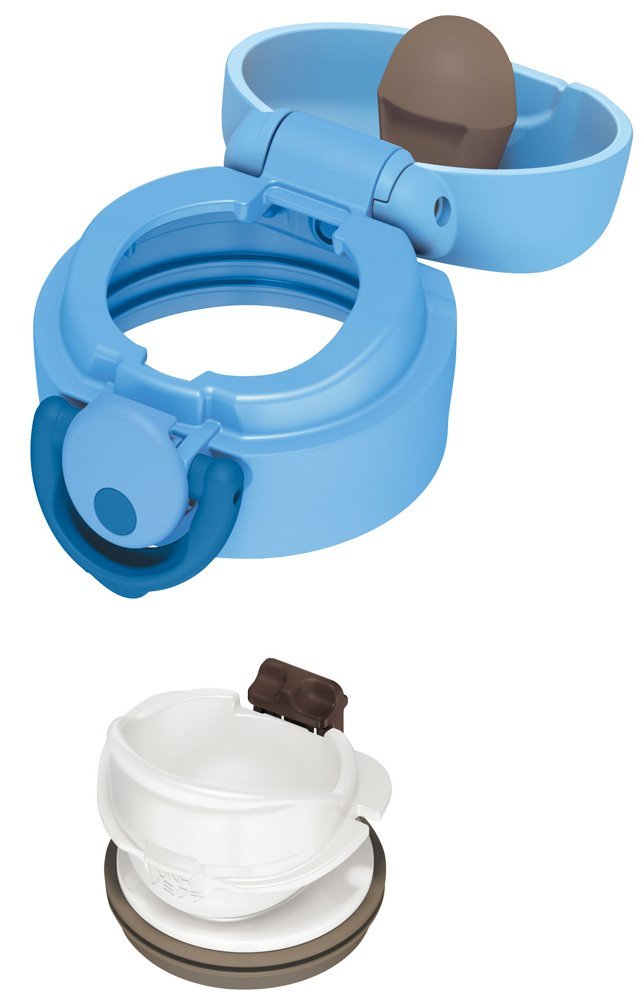 Thermos Jnr - 500 Light Blue Vacuum Insulated Water Bottle 500Ml [One Touch Open] Japan