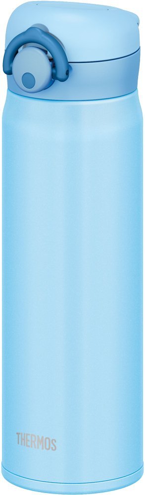 Thermos Jnr - 500 Light Blue Vacuum Insulated Water Bottle 500Ml [One Touch Open] Japan