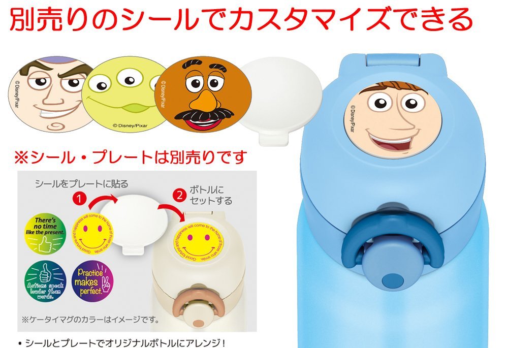 Thermos Jnr - 500 Light Blue Vacuum Insulated Water Bottle 500Ml [One Touch Open] Japan