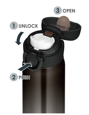 Thermos JNR - 502LTD BK - G 500ml Stainless Steel Water Bottle Vacuum Insulated Black Gradient