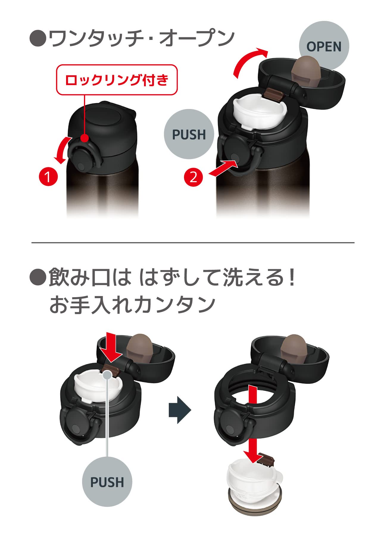 Thermos JNR - 502LTD BK - G 500ml Stainless Steel Water Bottle Vacuum Insulated Black Gradient